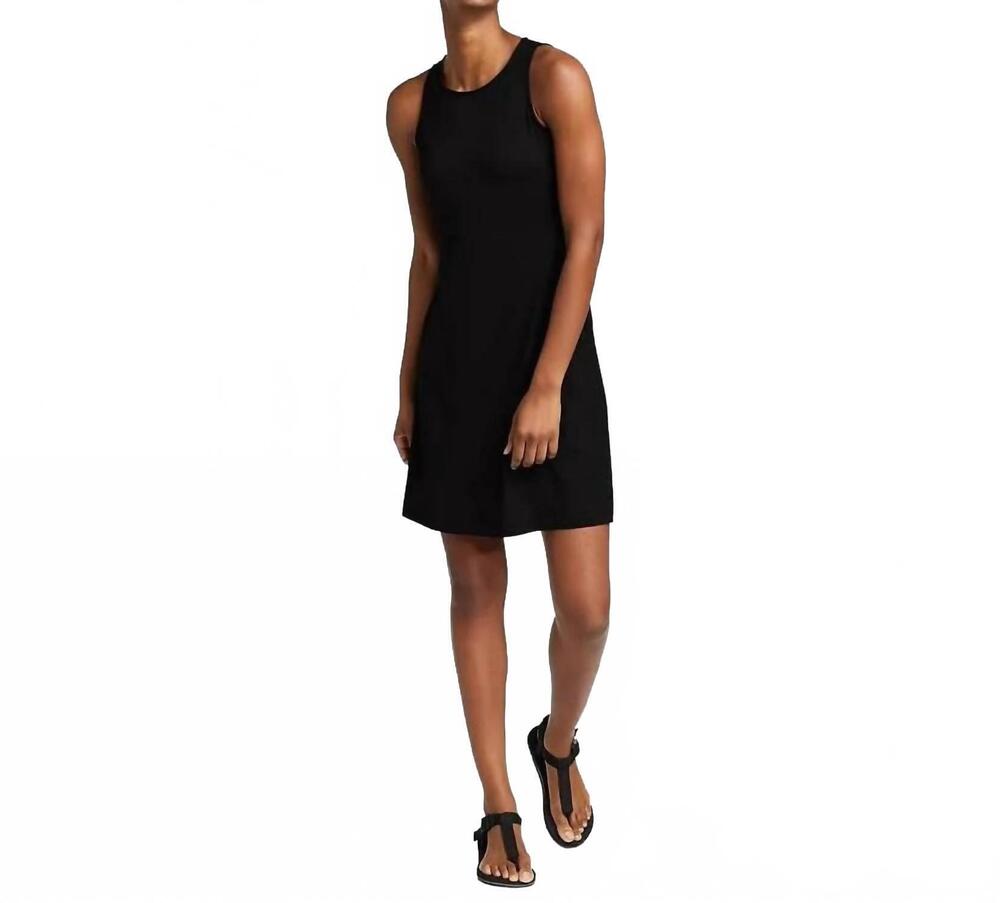 NEW EDDIE BAUER aster empire pull on mini dress in black
